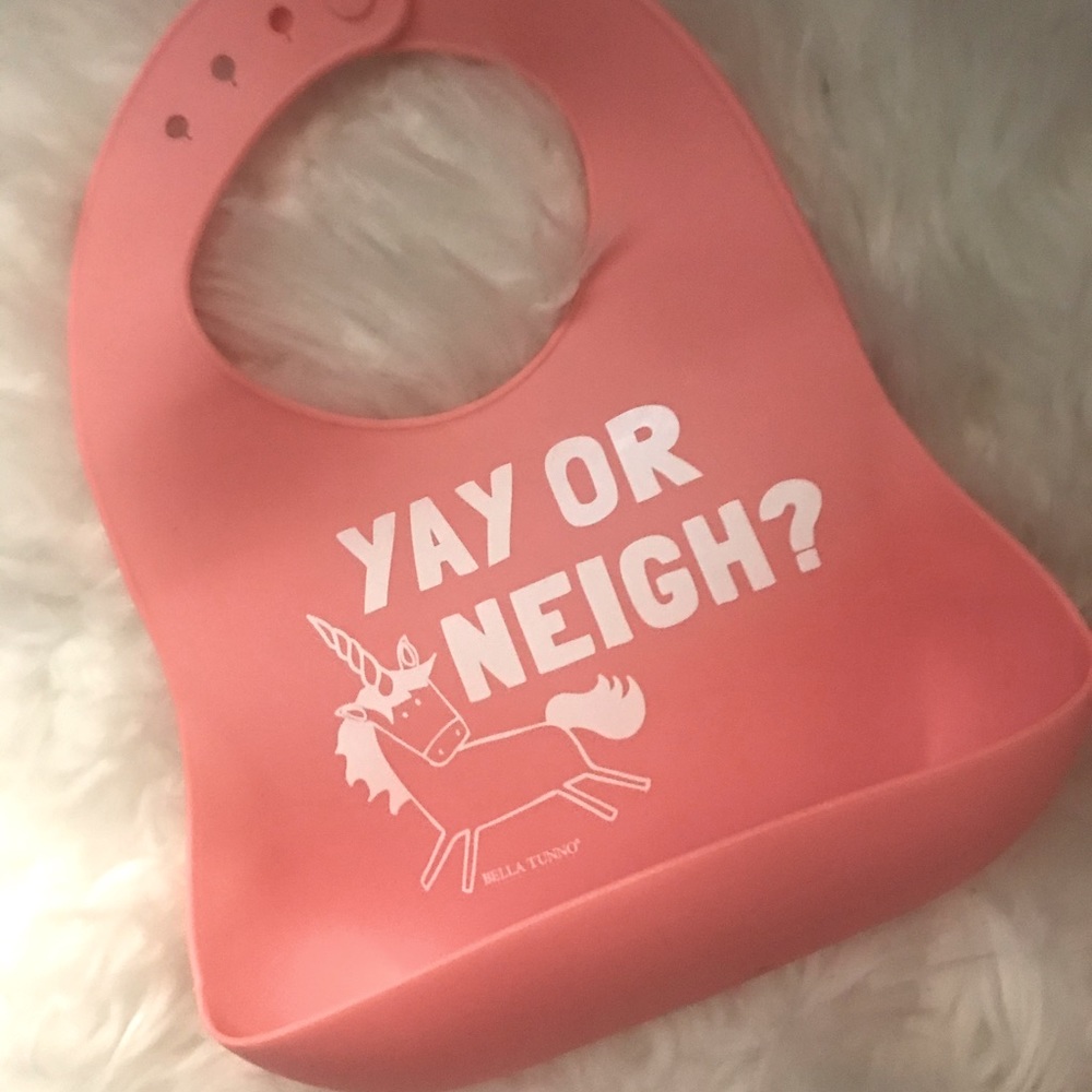 Baby bib w/ tray to catch food